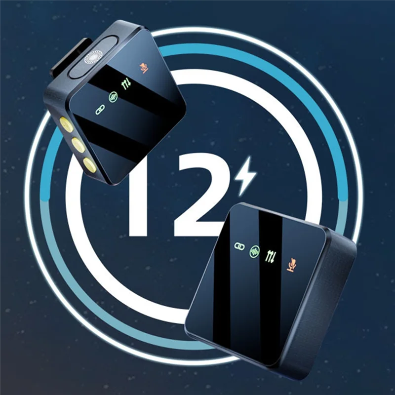 【جديد】ميكروفون Lavalier اللاسلكي المانعة للضوضاء، من النوع C من واحد إلى اثنين، مثالي لبطاقة الصوت المباشرة الخارجية وبث الصوت والفيديو