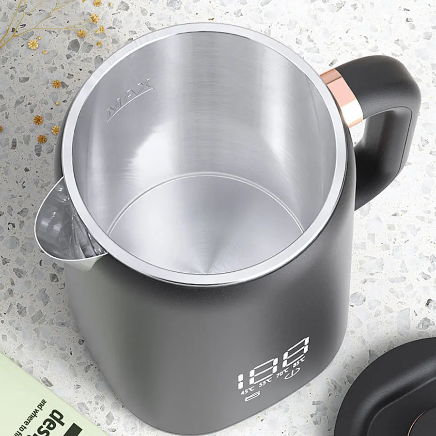 غلاية كهربائية لصنع الحليب بدرجة حرارة ثابتة للأطفال، عازلة ذكية، ماء مغلي، غلاية صنع حليب الشاي
