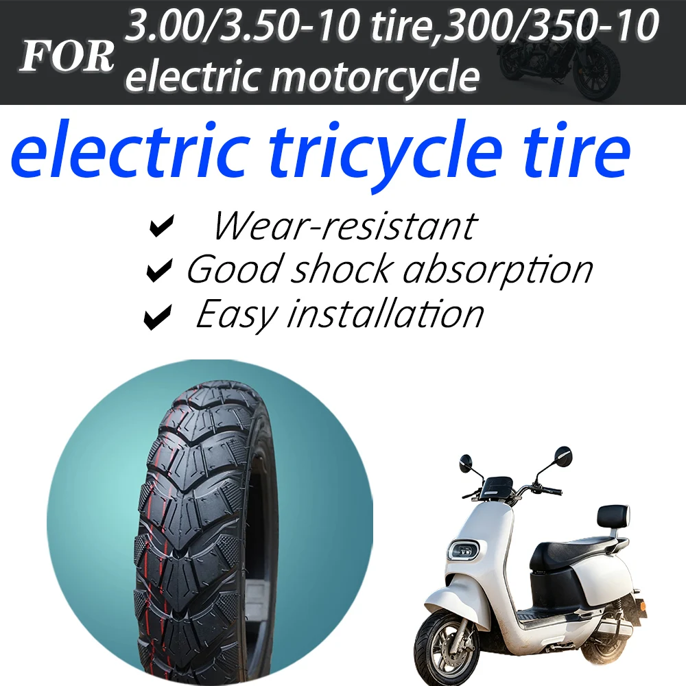 Electric Scooter Motorcycle Tire 3.00 3.50-10 300/350-10 Inner & Outer Rubber Tyre