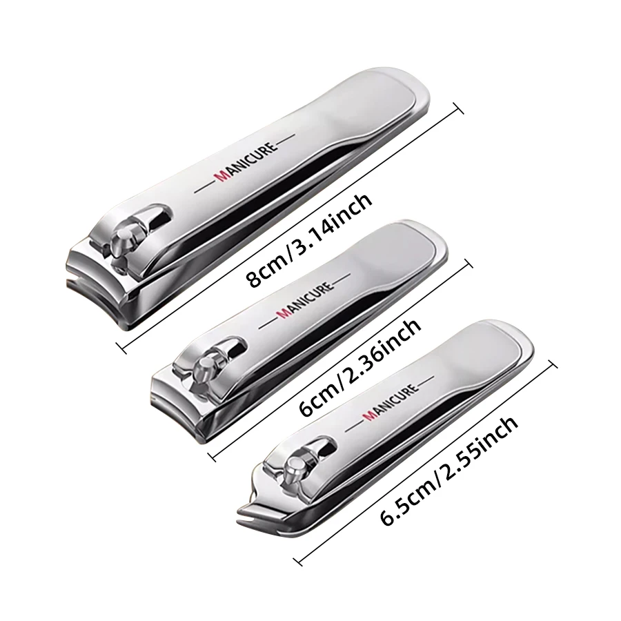 3 Piece Nail Clipper Set, Nail Clipper Set, Home Nail Scissors, Professional Portable High End Nail Trimming Tool Set