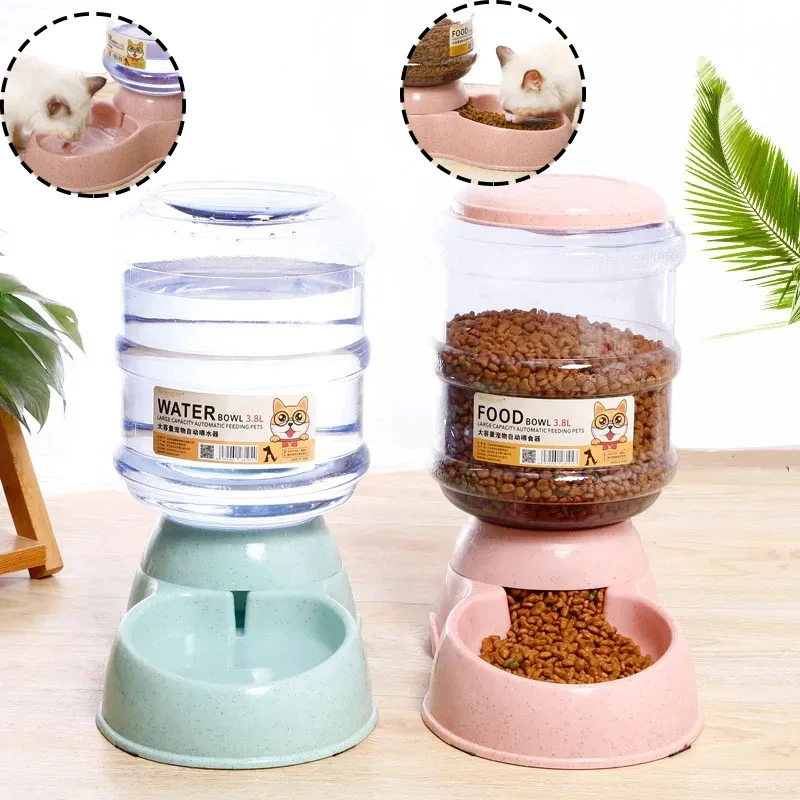 

Cat Bowl Dog Bowl Pet Automatic Feeder Water Dispenser Large Capacity Wholesale Wheat Straw Dog Food Basin Dog Drinking Basin