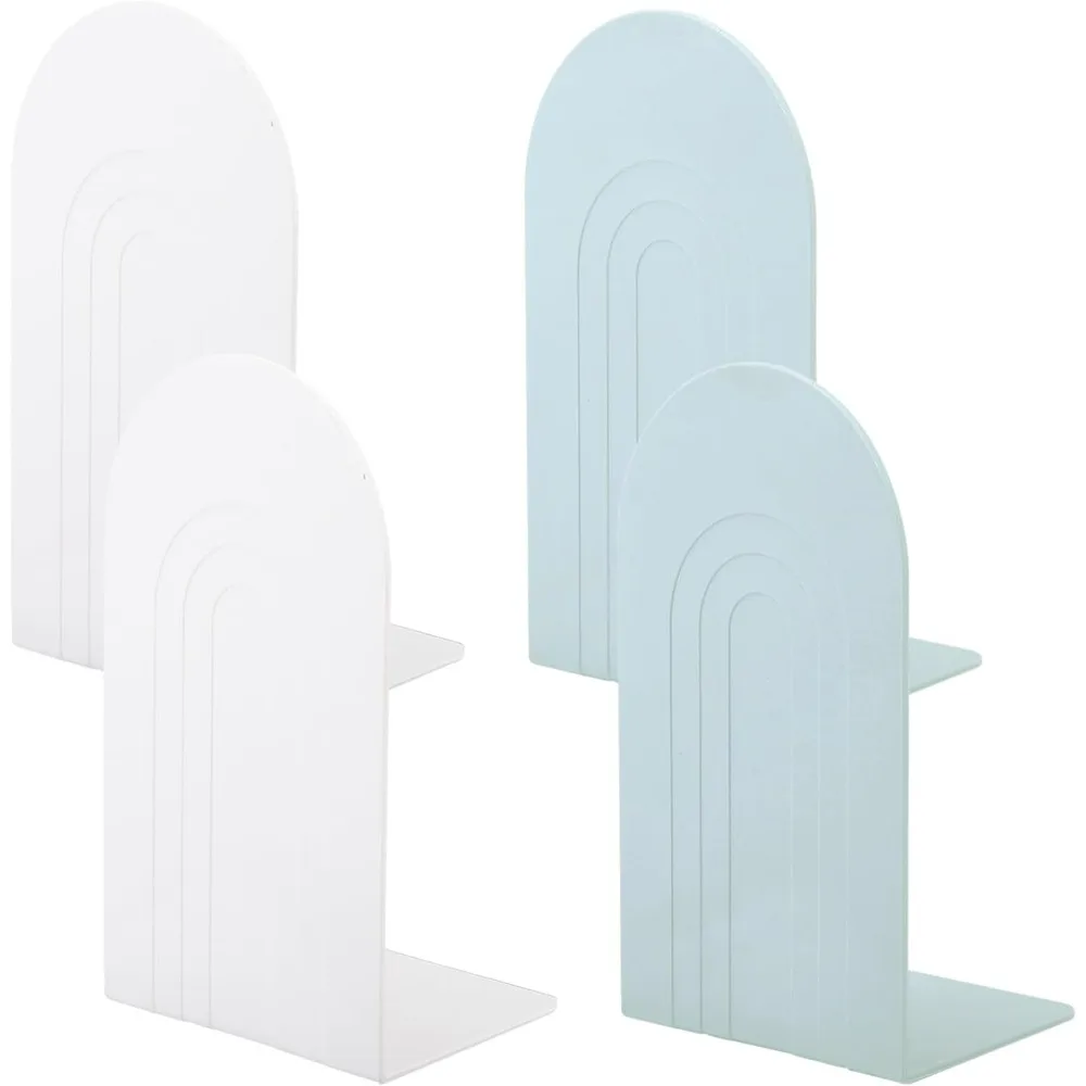 

4 шт., 2 цвета, подставки для книг, L-образные подставки для книг, декоративная сверхмощная книжная пробка для книг, фильмов, компакт-дисков 8x4,7 дюйма