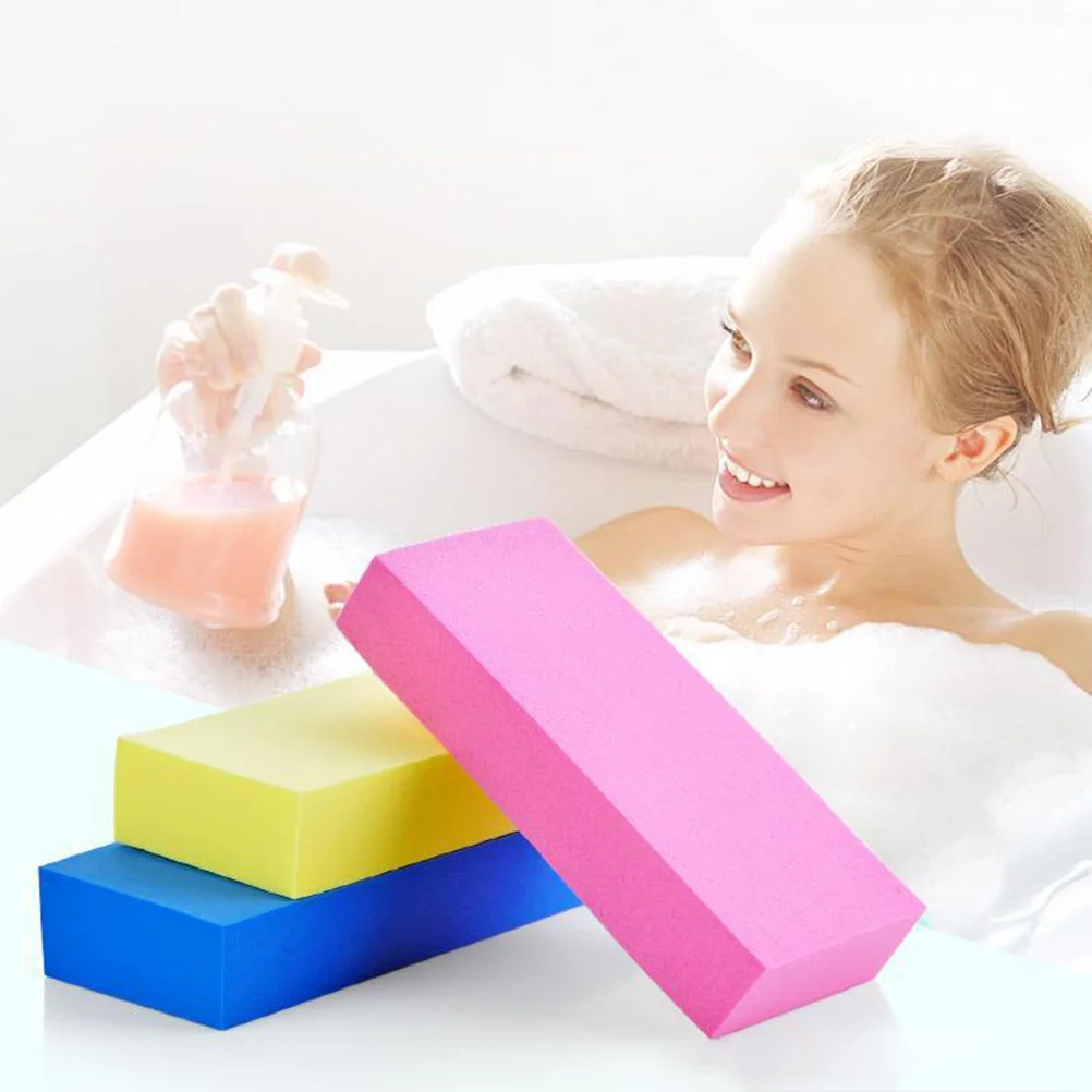 3 قطعة مكعب الإسفنج منظف الجسم لينة ماصة حمام الإسفنج التقشير دش نظافة الجلد مرطب مقشر