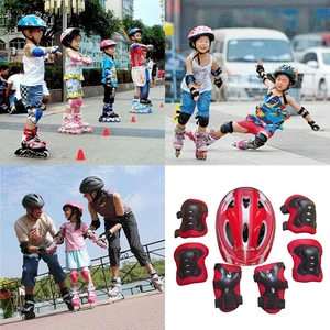 Kneahiras und Elbowers Schutz für Kinder, Sicherheitsausrüstung, Rollenausrüstung, Radfahren, Fahrrad, Skate, Sport, 7 Teile pro Set 6 Hauptverkaufs -Skating Protection Kit - №4