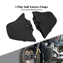 Motorcycle Lowers Chaps Waterproof Windproof Black Soft Lowers Chap For Harley Softail 2018-up Breakout Fat Bob FXDB FLHC Deluxe