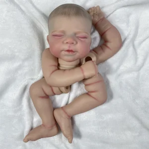 18 inch Reborn Pascale 3D Painted Skin Kit with Rooted Eyelash and Body Cloth Defated Reborn Baby Doll DiY DIY 10 Main Sales Mold Reborn - №10