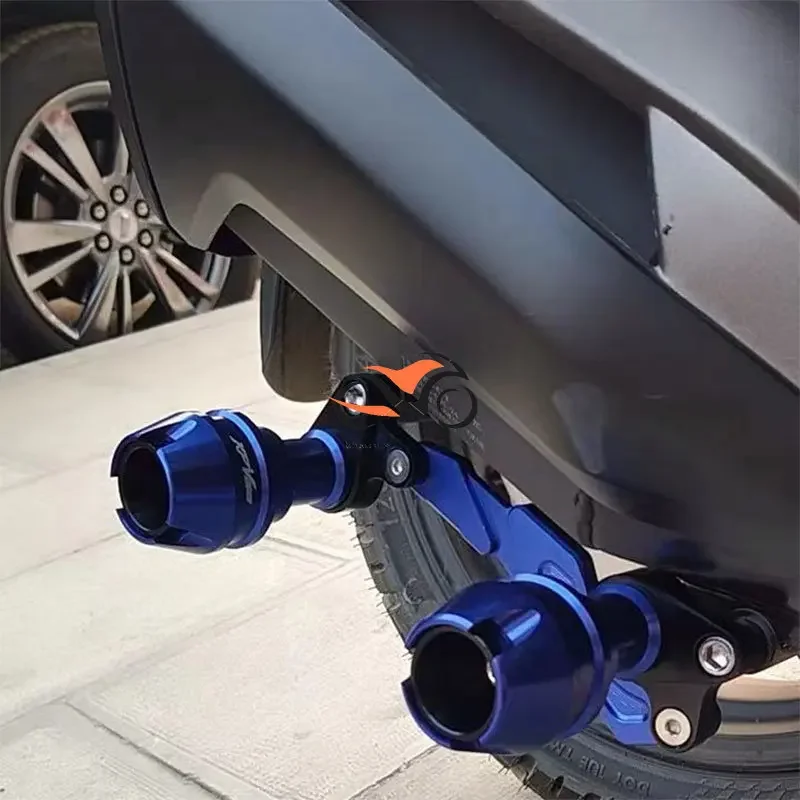 حماية إطار أنبوب كاتم الصوت للعجلة الأمامية ، واقي مضاد للتصادم ، منزلق إطار السقوط ، ملحقات لياماها XMAX و ipx125 و ipx150