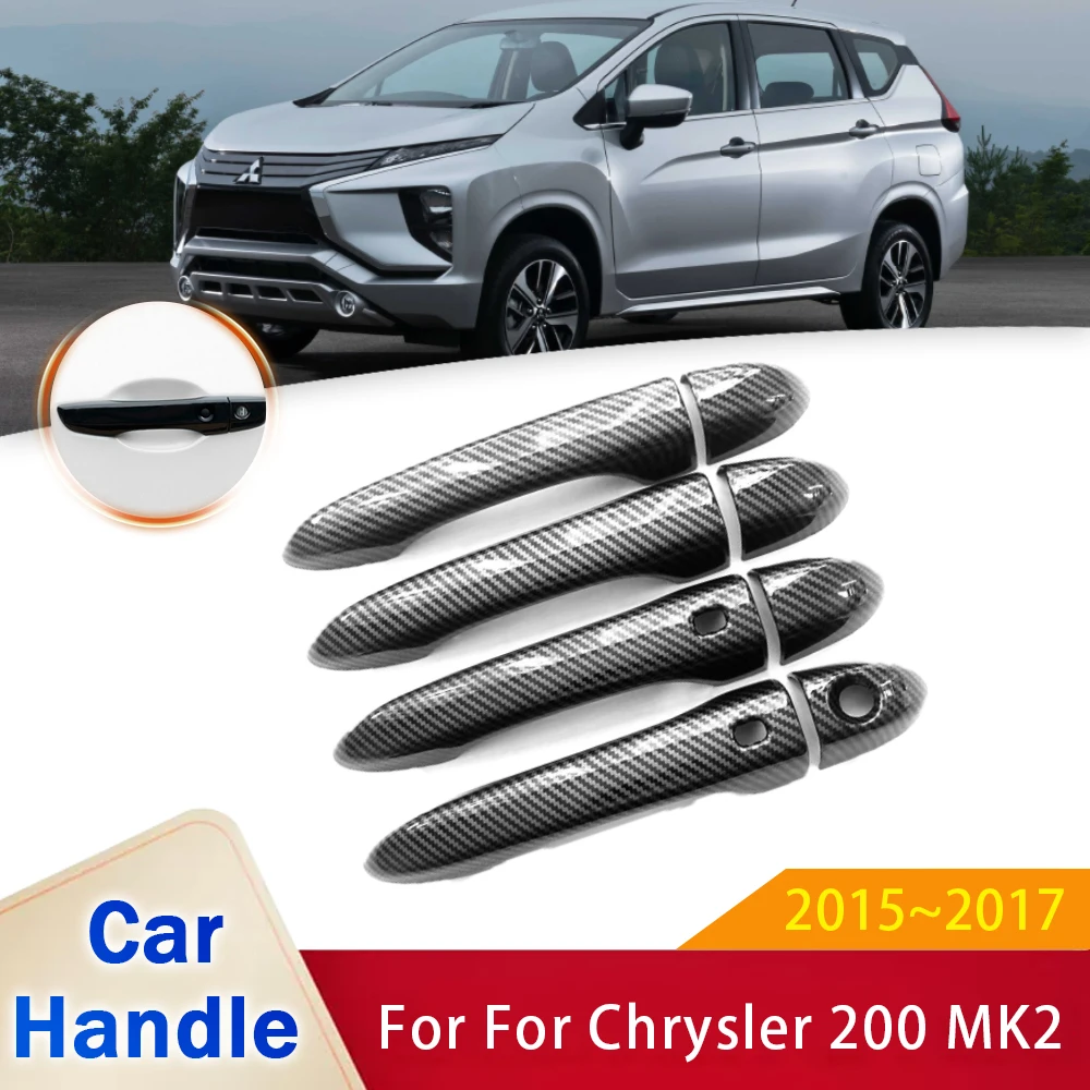 

Door Handle Cover Trim for Chrysler 200 200C MK2 2015 2016 2017 Carbon Fiber Outer Car Protective Accessories Styling Stickers