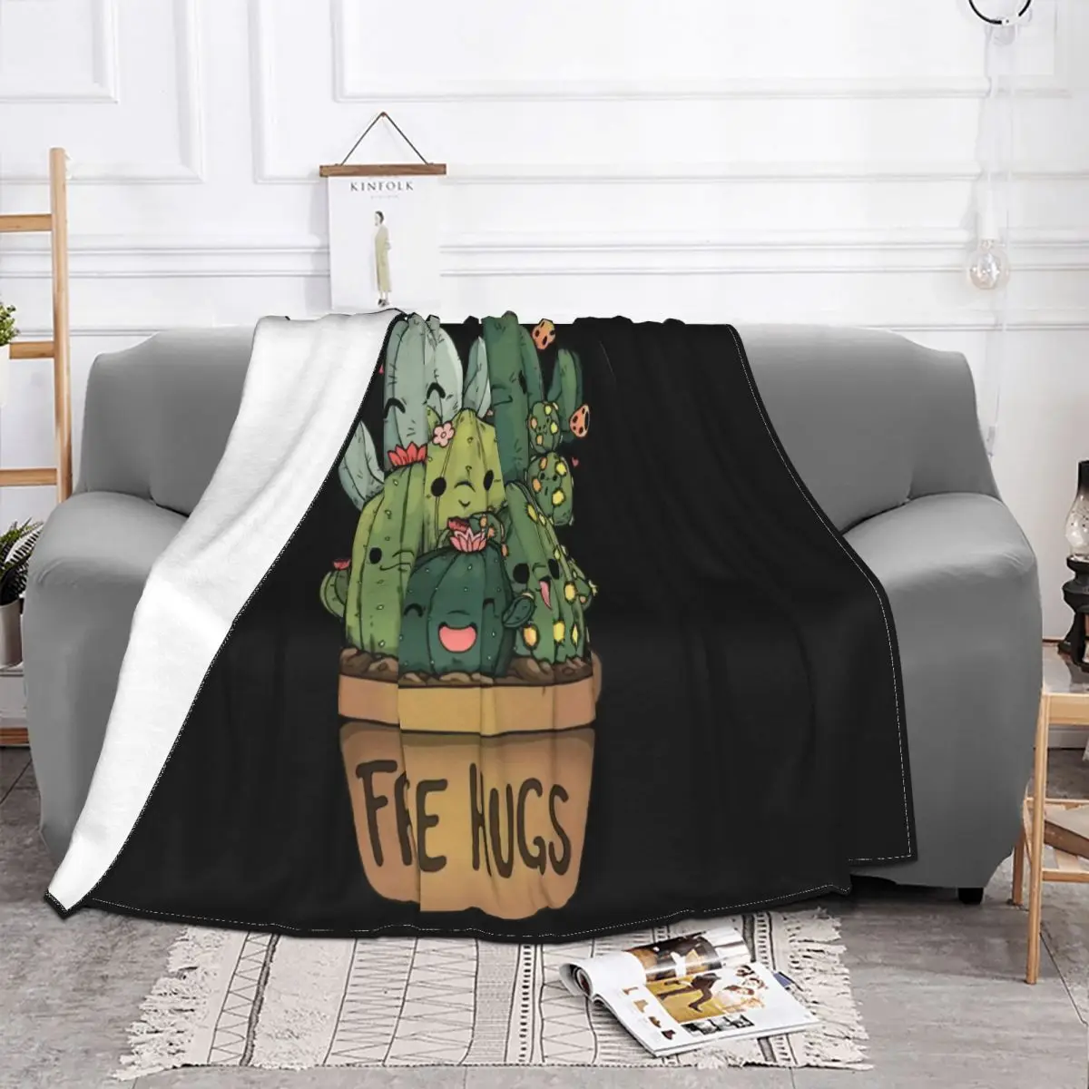 Maglietta Free Hugs Cactus Divertenti Regali 10072 Women Men Newest New Print Formal Throw Blanket