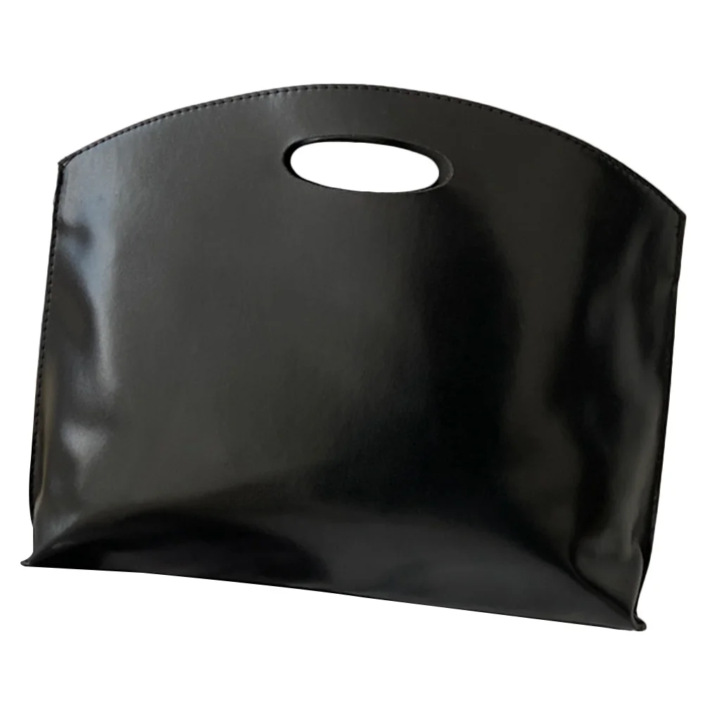 1 قطعة حقيبة بولي يوريثان كلاسيكية بسيطة الأعمال الملحق حالة سعة كبيرة محمول محمول منظم الملفات حقيبة يد الموضة