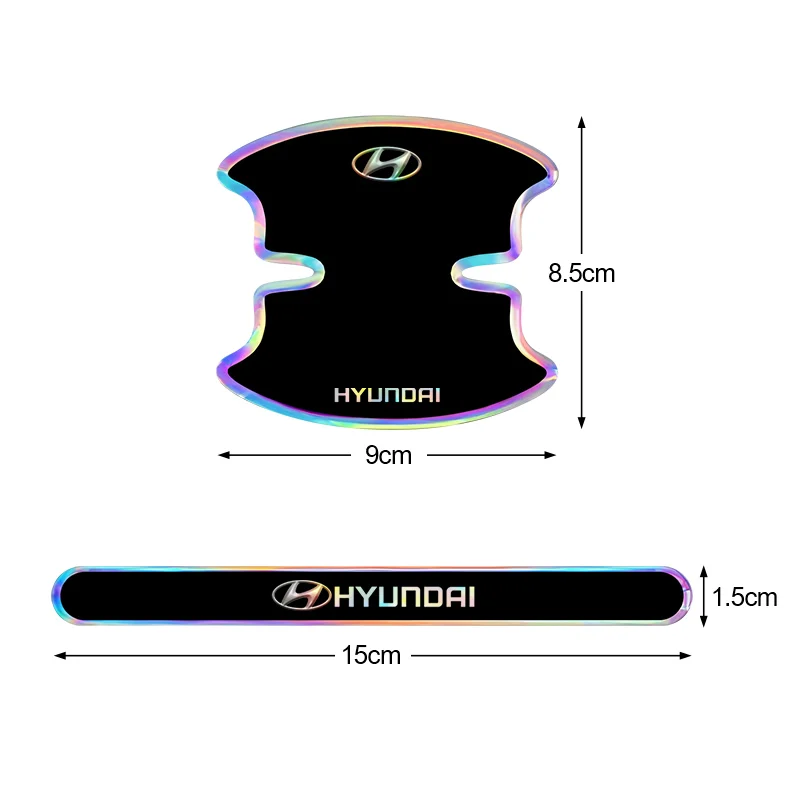 4/8Pcs Car Threshold Sticker with Door Handle Bowl Scratch Door Guard Edge Corner Protective Sticker For Hyundai Car Accessories view 3