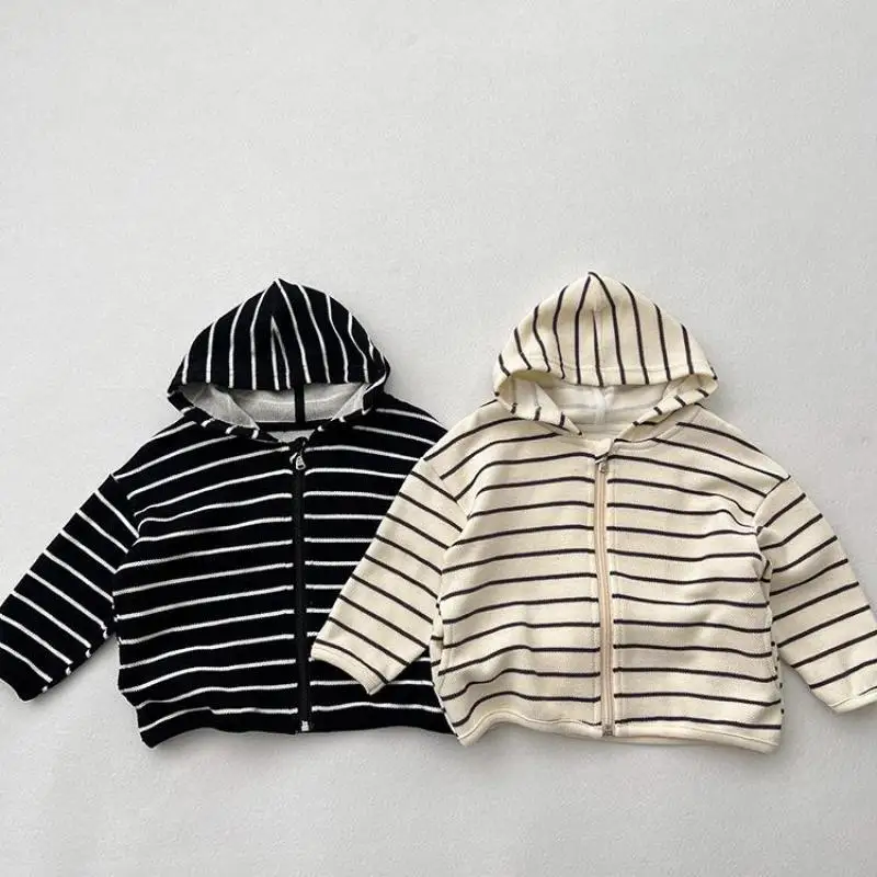 

2025 Autumn New Children Long Sleeve Coat Boys Zipper Jacket Baby Hooded Tops Girls Casual Sweatshirt Cardigan Kids Clothes
