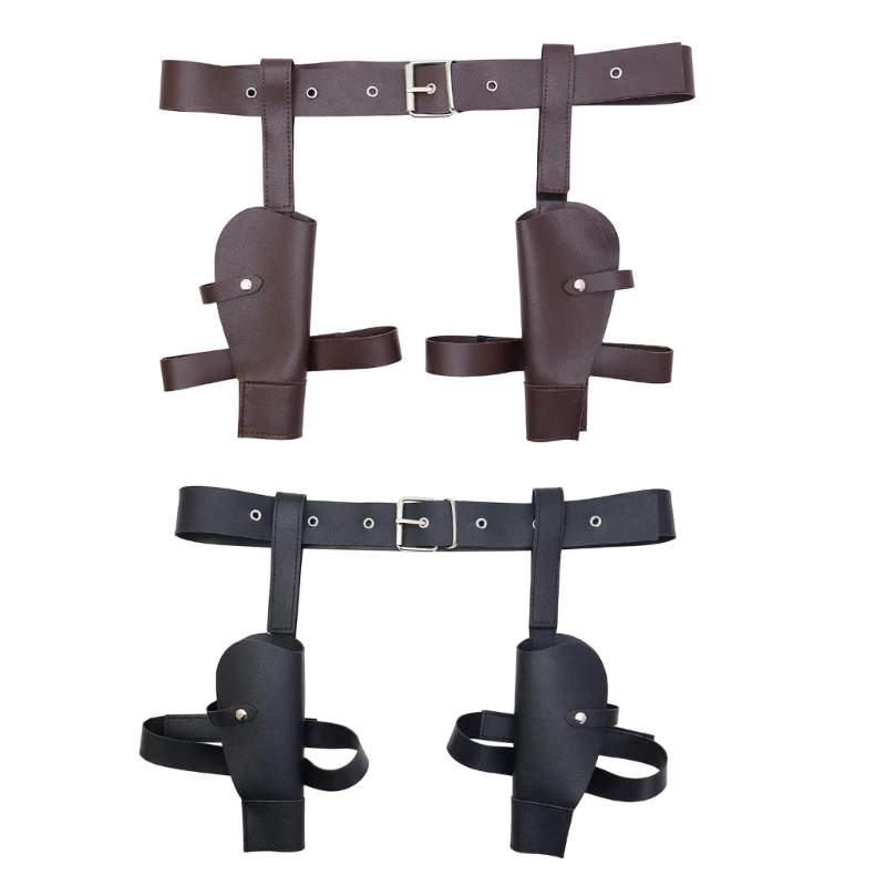 652B Multi Purpose Western Belt Lightweight PU Leather Waist Sash Clothing Accessory