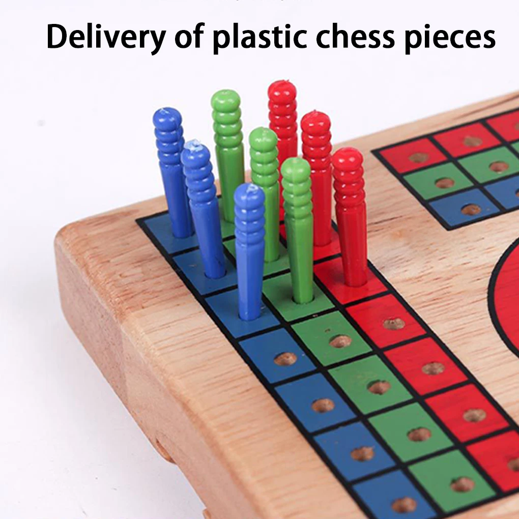 لعبة لوح الكريبي الخشبي المحمولة من الورق المقوى لعبة كلاسيكية 3 مسار للوحة كريبج داخلية وخارجية مع 9 أوتاد كريبج