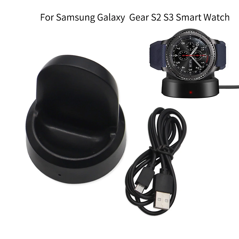 Carregador rápido sem fio para samsung gear s3 frontier s2 relógio doca de carregamento para samsung galaxy watch 46mm/42mm
