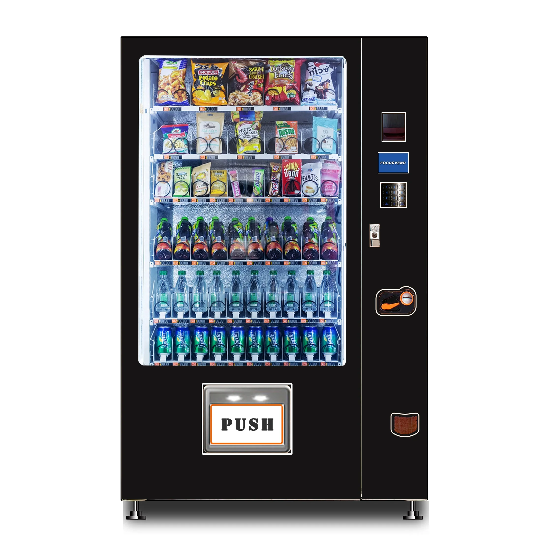 

Best Seller Combination Vending Machine for Cold Drinks and Food For Sell Snack and Beverage Customizabled