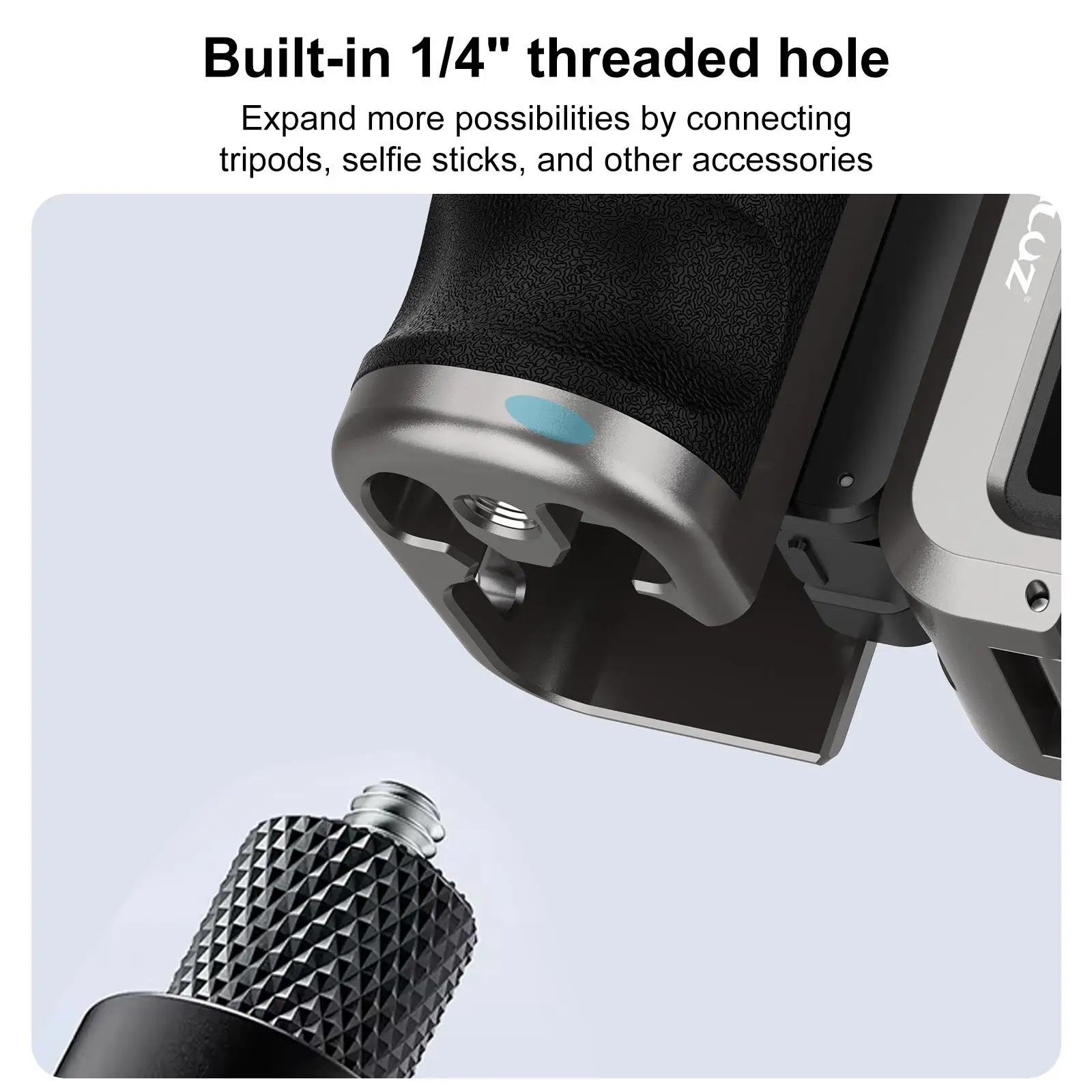 Für DJI Osmo Action 5 Pro / 4 / 3 PULUZ Kamerakäfig-Erweiterungsadapter aus Metall mit Griff – Detail 4