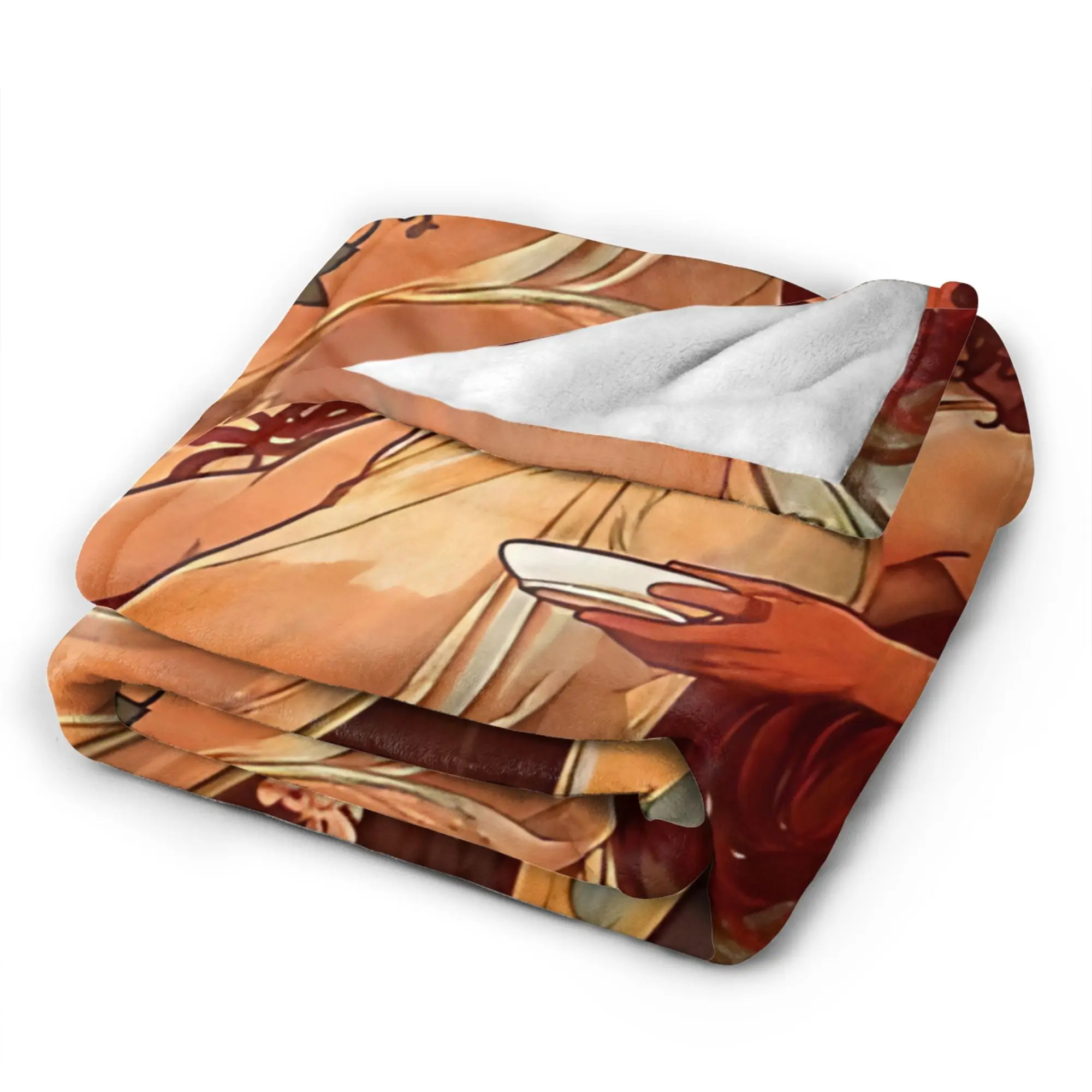 Language of Flowers Alphonse Mucha   Plush Blankets Kids Adult  Flannel Bedding Throws For Couch Chair Soft Warm Custom