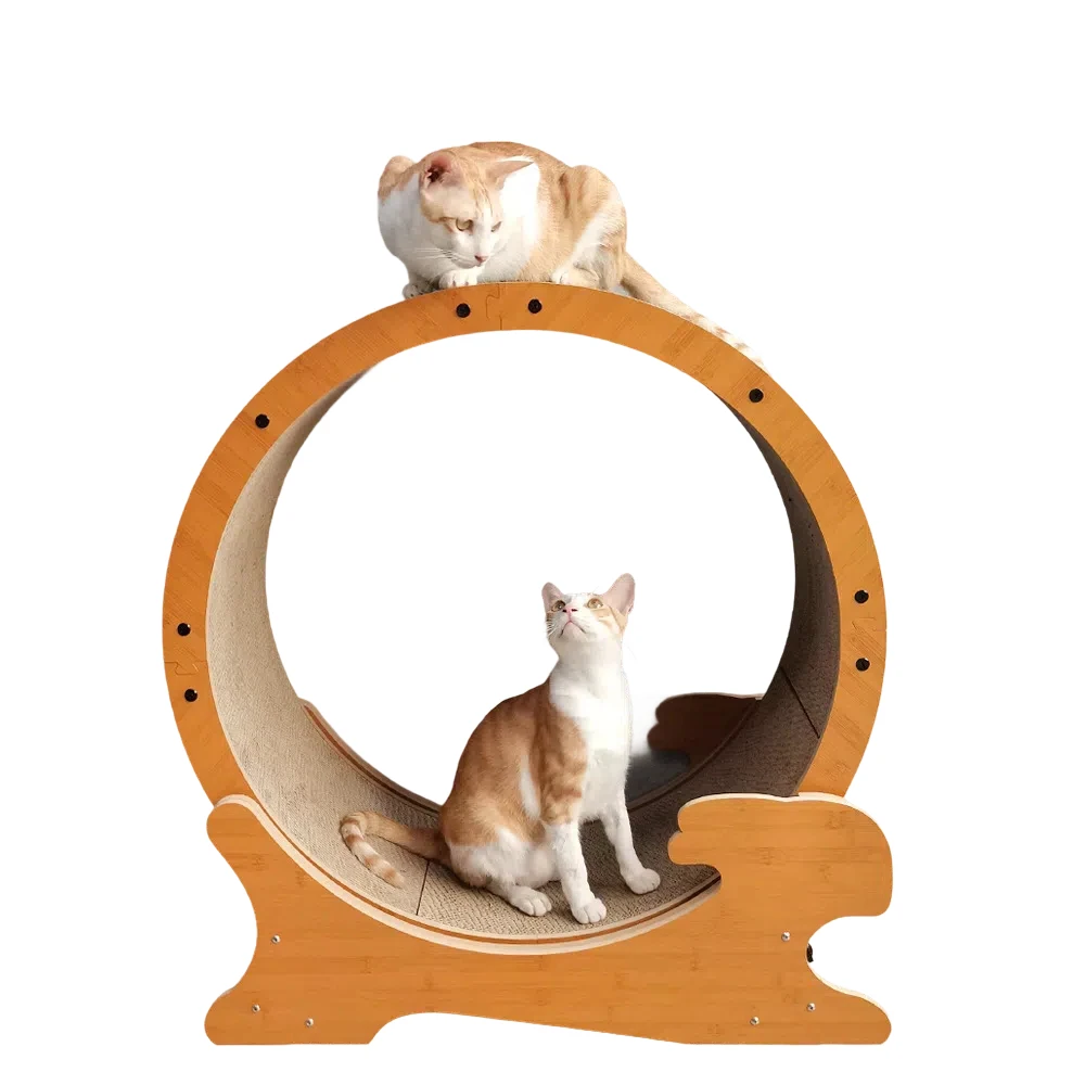 

Low Price Cat Running Wheel Treadmill Manufacturer Wooden Easy-to-install Cat Pet Spinning Treadmill for Cats Exercise