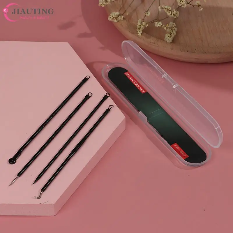4/5PCS Blackhead Extractor Cleaner สิว Remover ชุดเข็มสแตนเลสจุดด่างดำ Facial Cleanser เครื่องมือ
