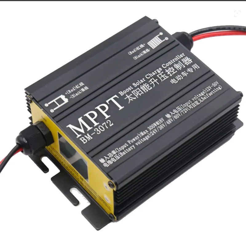 

Контроллер заряда MPPT 300W 24V/36V/48V/60V/72V для солнечных батарей, повышающий напряжение, для зарядки электромобилей