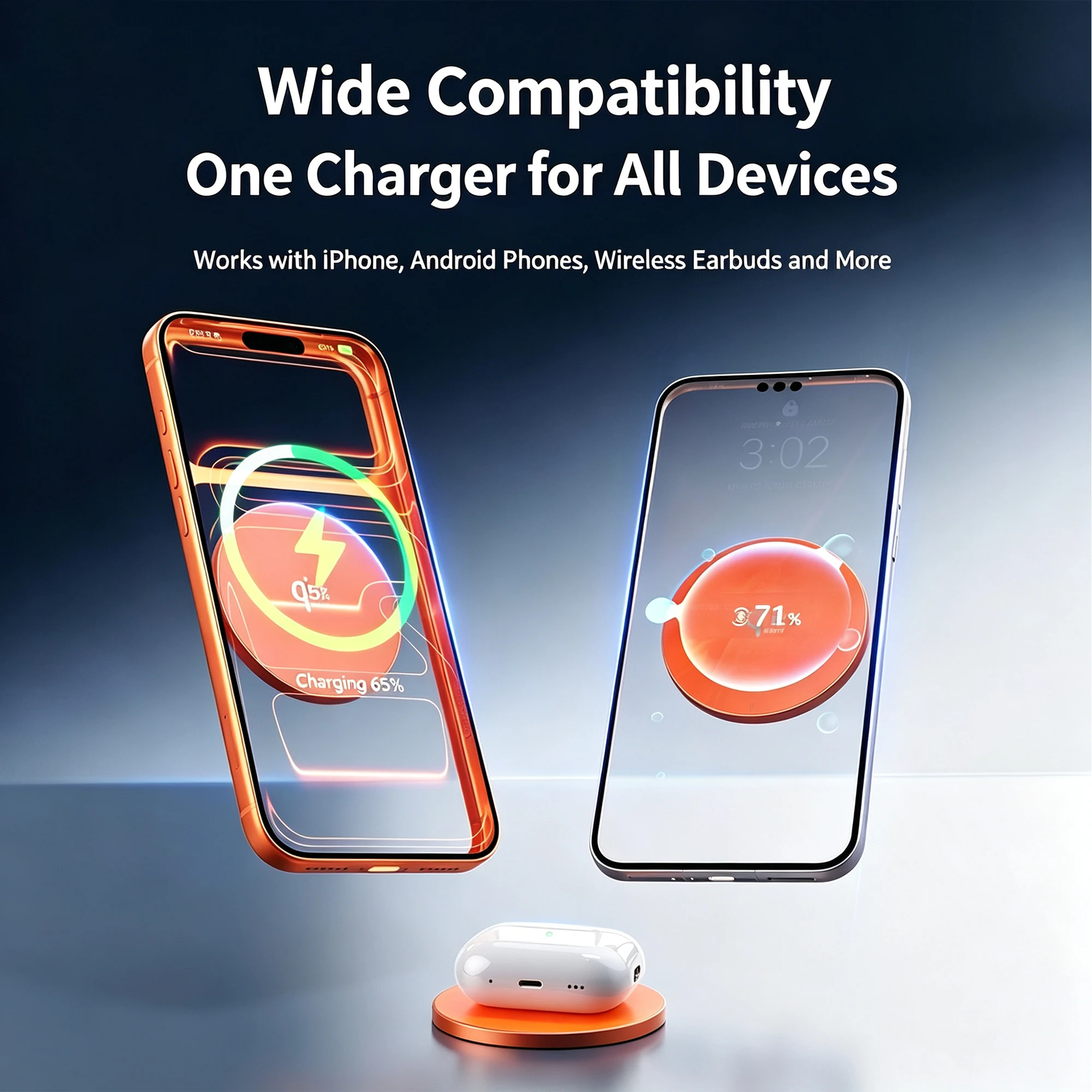 Qi2.2 Kabellose Ladegeräte 25W Magnetische Induktion USB Typ-C Adapter für iPhone 17 16 15 Pro Max ‌ 5W Airpods-Serie Xiaomi Samsung – Detail 8