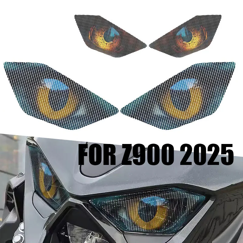 

For KAWASAKI Z900 Z 900 2025 Motorcycle 3D Front Fairing Headlight Stickers Guard Head Light Protection Sticker