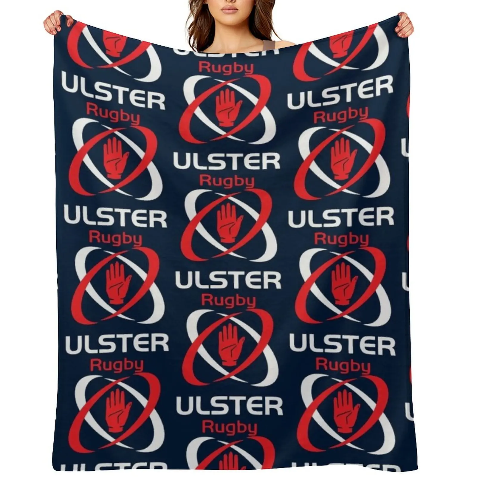 

IRFU - Iconic Ulster Rugby Design Throw Blanket Hair Furry manga Thermals For Travel Blankets
