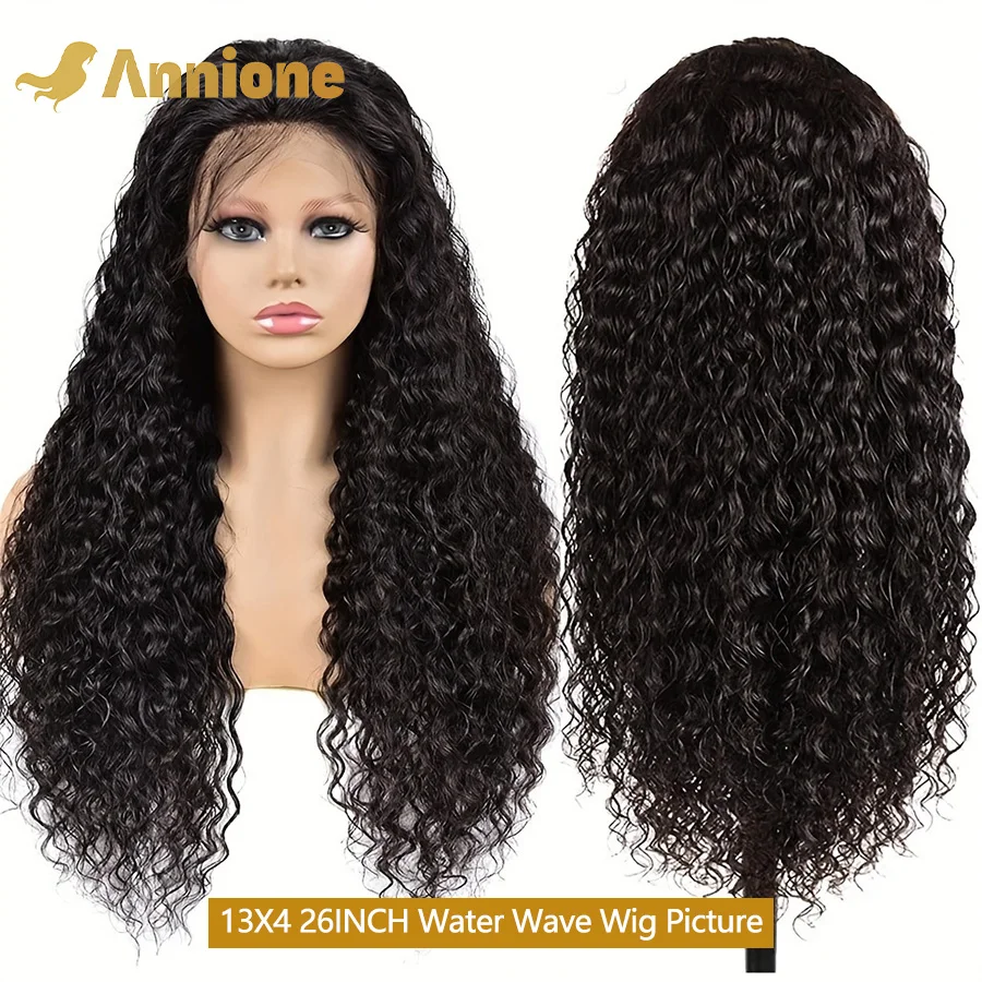 Water Curly 28inch Lace Front Wig 13x4 HD Transparent Lace Front Human Hair Wig Brazilian Natural 100% Human Hair Wigs For Women