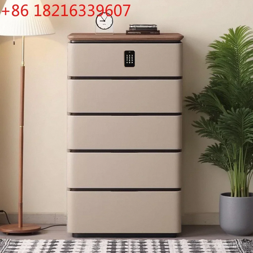 TAOSolid wood lock bedroom living room chest of drawers TV side storage cabinet high-end combination lock complete