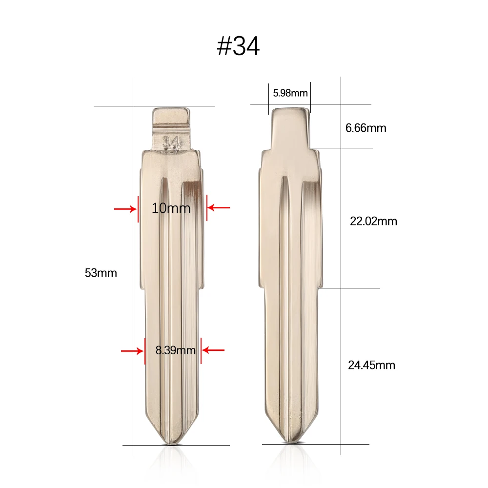 10 قطعة/الوحدة المعادن فارغة تقطيعه الوجه ليشي HY17 HYN10 KD مفتاح بعيد شفرة #34 لشركة هيونداي أكسنت ميسترا لكيا ريو M4 مفتاح شفرة