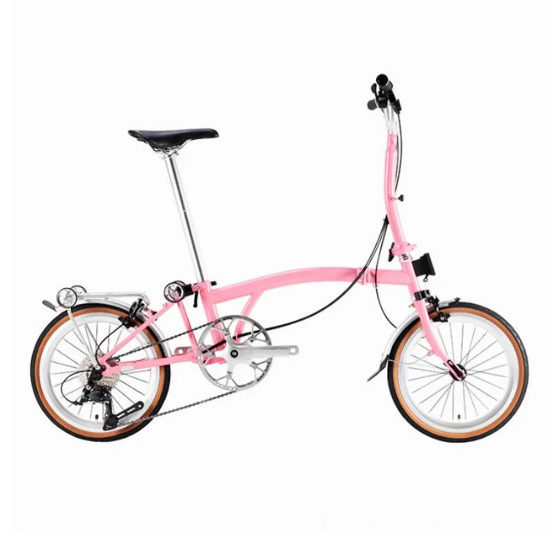 

Popular 16 Inch Chrome-molybdenum Steel Small Cloth Folding Bike 9-speed Variable Speed Folding Bike