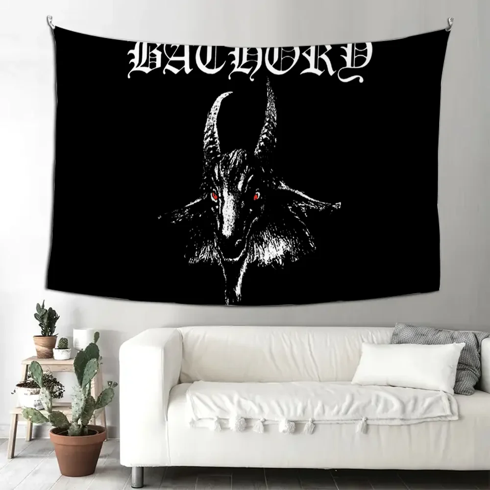 

B-Bathorys Heavy Rock Band Tapestry Decoration party Background Hanging Cloth Bedroom Tapestry Room Decor Aesthetic