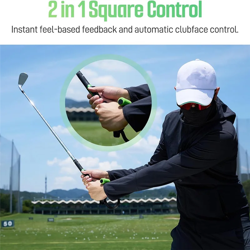 ¡Top!-Ayuda de entrenamiento de Golf, conjunto de Control cuadrado de comentarios instantáneos a base de sensación, corrección de postura de agarre para columpios, agarre de Putter