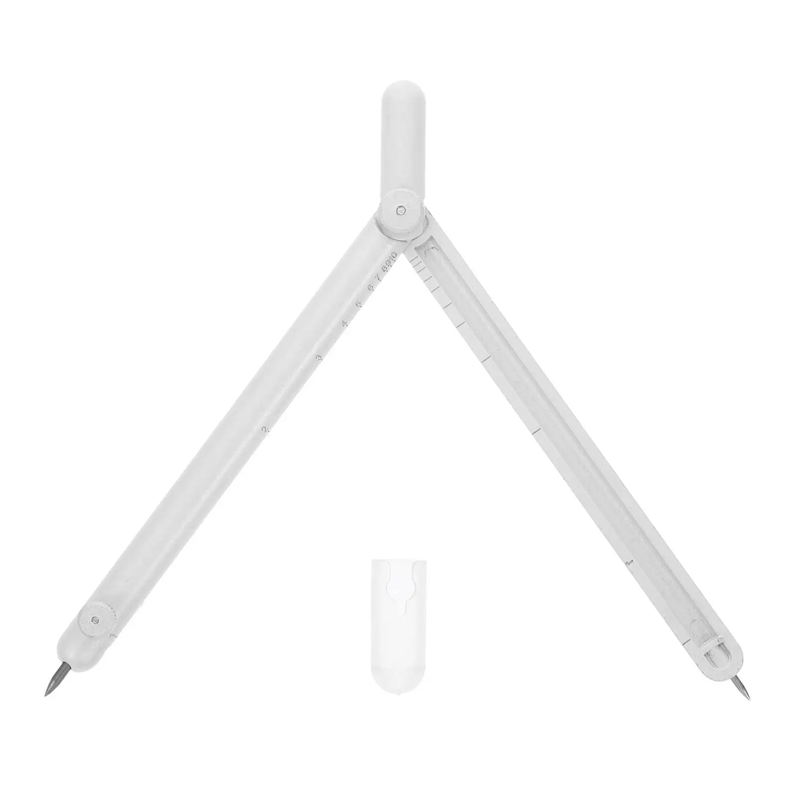 Compass with Scale Metal Circle Maker Drawing Tool Pen Type Carpenter for Circles White Geometry Drafting Tools