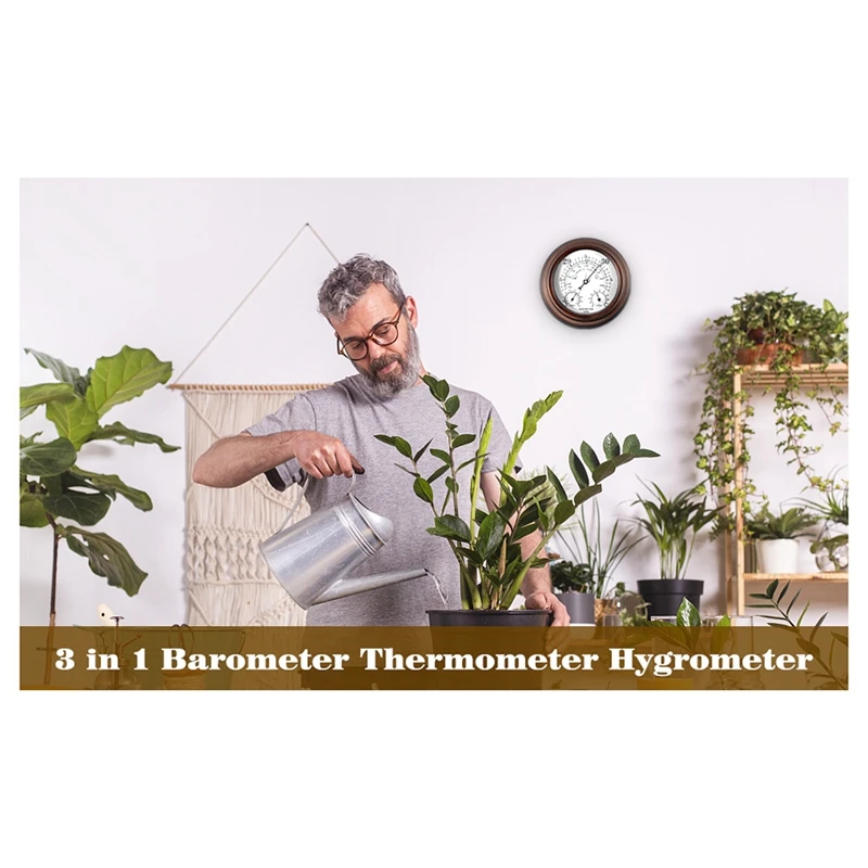 3 In 1 Barometer Thermometer Hygrometer Atmosferische Druk Temperatuurmeter Buiten Weerstation Vochtigheid Meter Duurzaam