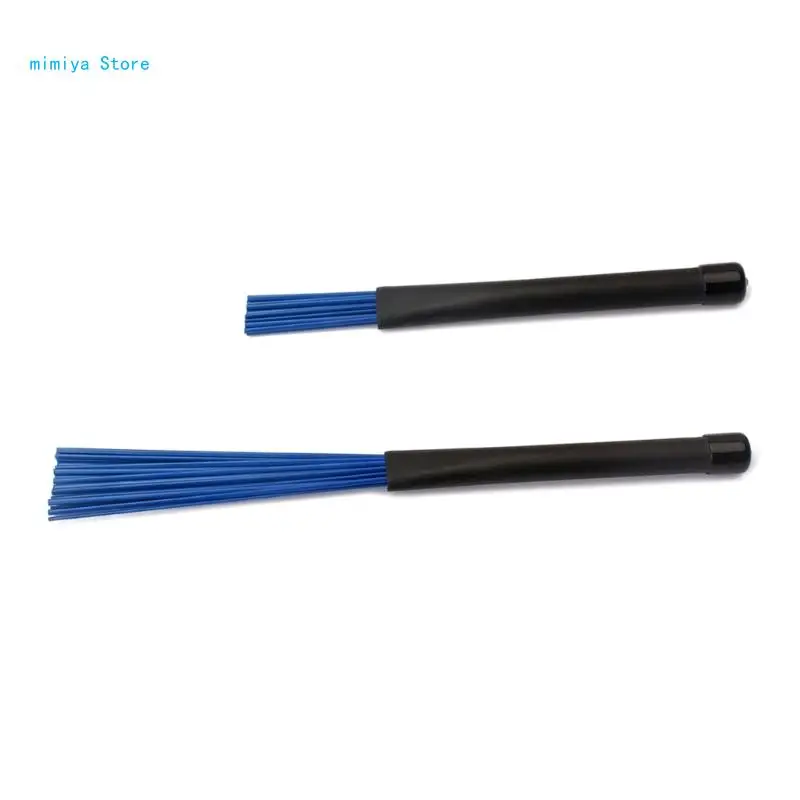 

pipi 2 Pieces/set Retractable Rubber Handles Drum Brushes Nylon 32x2x2cm Cleaning Brushes for Music Lover