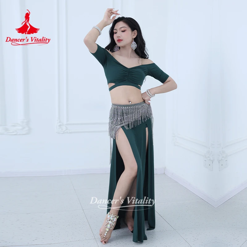 Costume da danza del ventre Abiti da pratica comodi e traspiranti da donna Danza orientale Abito sexy e alla moda Vitalità del ballerino
