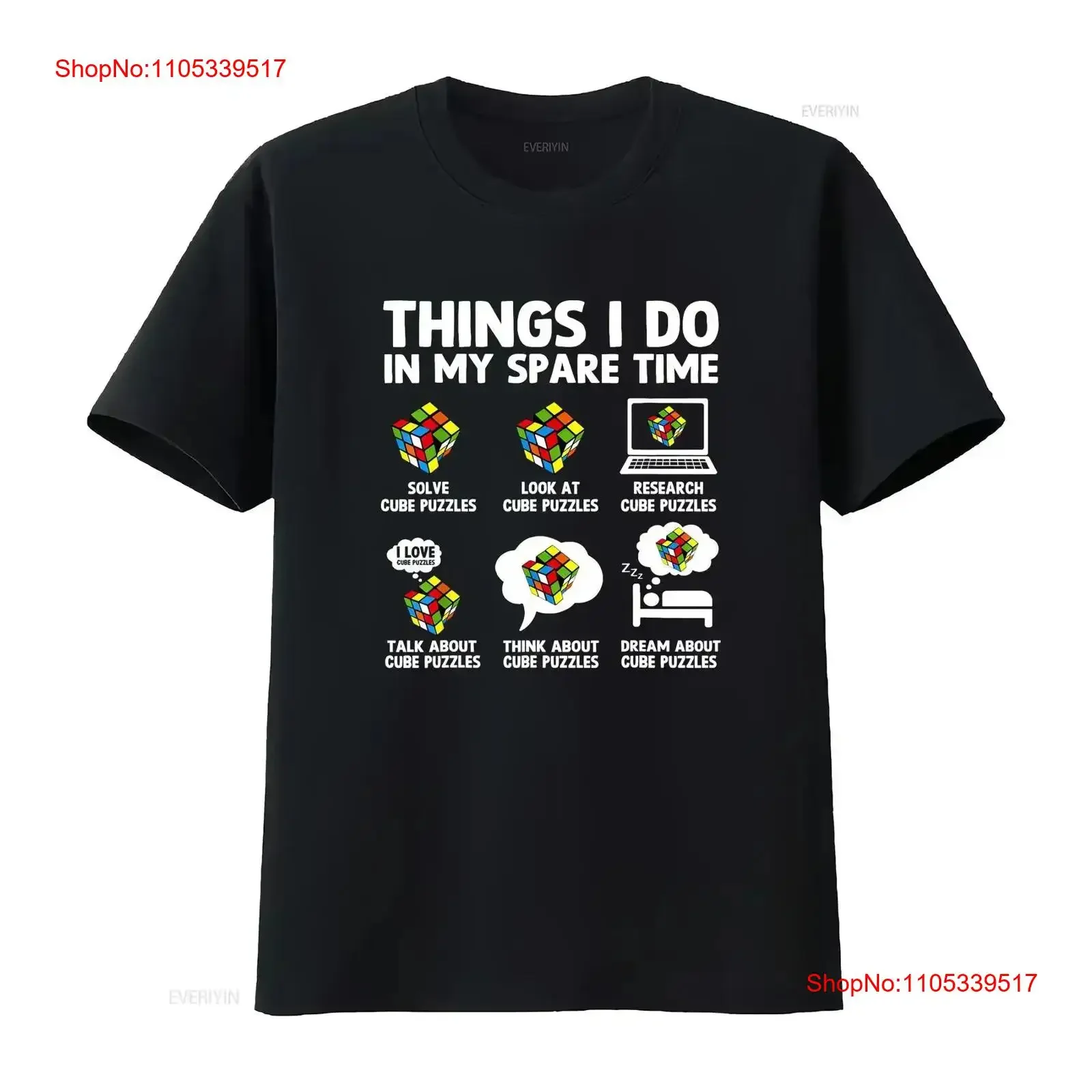 Things I Do In My Spare Time Cube Puzzle Speed Cubing T Shirt vintage Washed Stretched Casual fashion vintage Washed Unisex