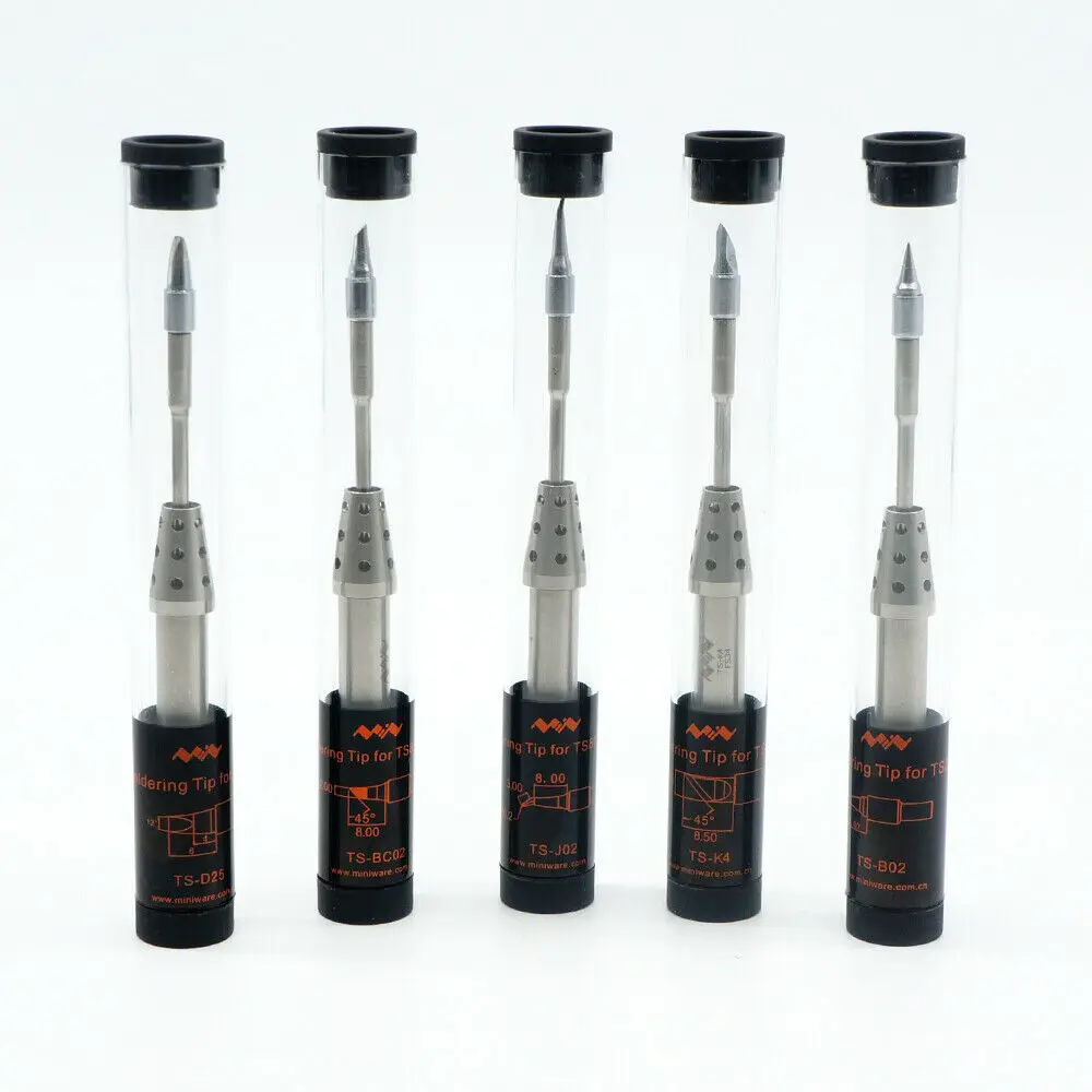 

Original TS80 TS80P TS1C Soldering Iron Tip TSB02 BC02 D25 K4 J02 Cordless Soldering Station Welding Tips Ceramic Heating Core