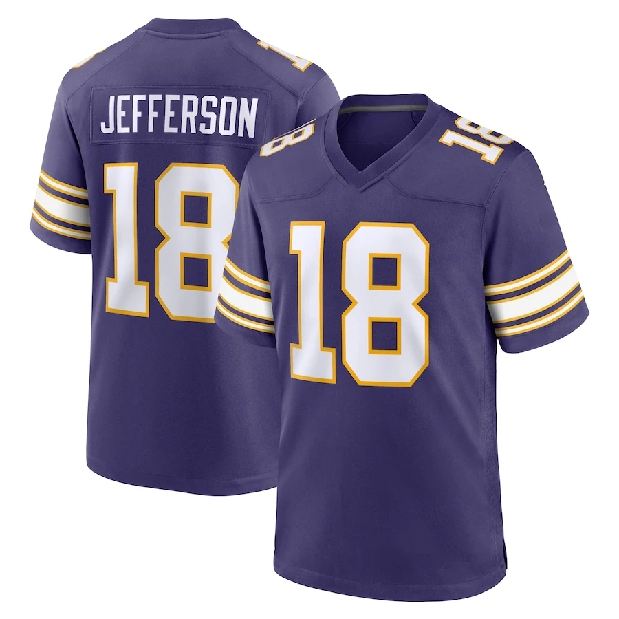 

Wholesale Stitched Minnesota Football Jerseys Men Women Youth Jefferson Hockenson Smith Football Shirts