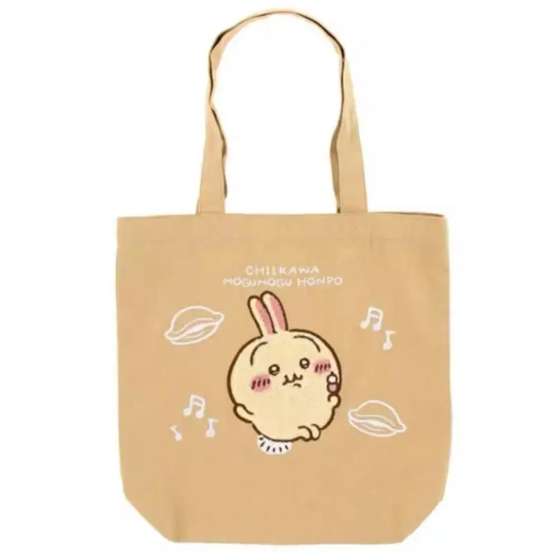 New Girl Chiikawa Embroidery Tote Bag Travel Bag Cartoon Cute Handheld Canvas Bag Make-Up Class Package Bags for Woman
