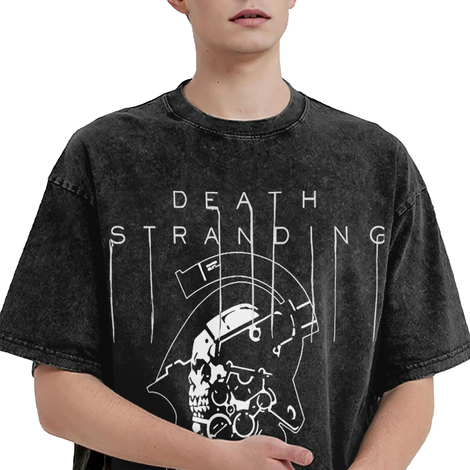 تي شيرت Death Stranding Kojima Game تي شيرت بتصميم عتيق للرجال والنساء تي شيرت قطني ملابس