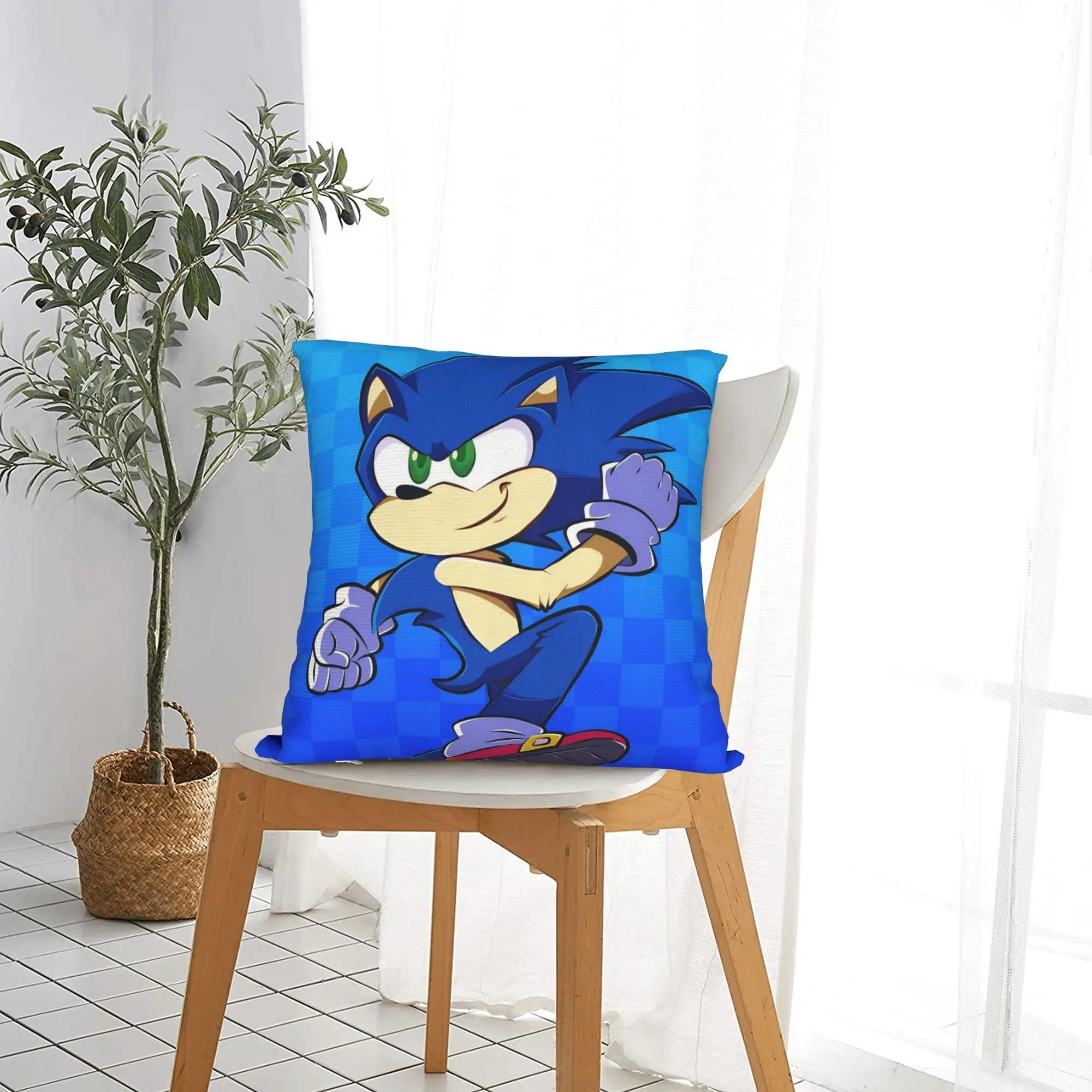Soniced  Gaming Square Pillow Case  Cushion Cover Vintage Zipper Decorative Pillowcase for Living Room 40*40cm