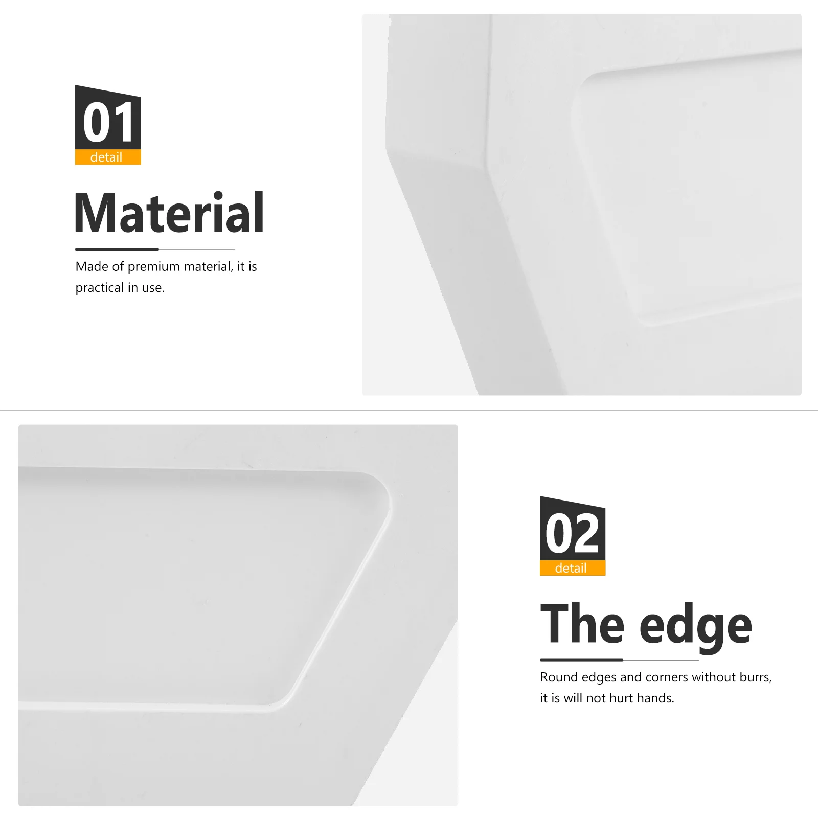PVC Sink Gutter Bilateral External Plugging Seal Parts and Accessories Rain Indoor Plastic Downspout End White
