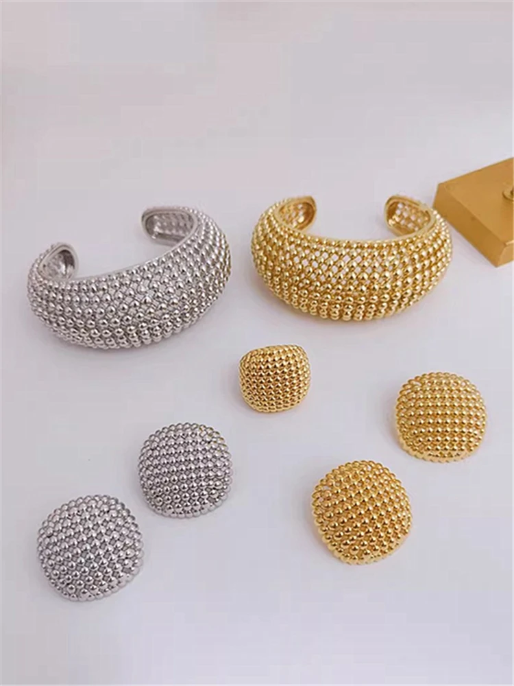 cuff bracelet New hollow ball metal bracelet fashion women simple gold jewelry couple set gift 2024 bracelet