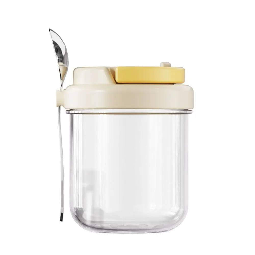 

430ML Overnight Oats Container with Lid and Spoon Leakproof Oatmeal Cereal Nut Yogurt Cup Portable Fruit Salad Food Storage Box