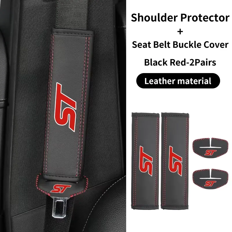 Comfort Seat Belt Shoulder Protector Cover Car Interior Trim Accessory for Kuga Puma Focus Mondeo Escape Ranger Mustang