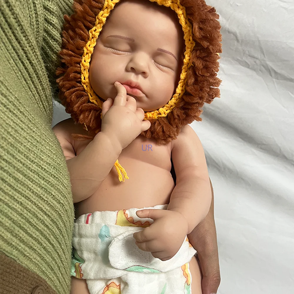 100% 전신 실리콘 아기 루루 귀여운 아름다운 페인트 부드러운 가짜 실물 같은 소년 소녀 인형, 어린이 크리스마스 선물, 20 인치
