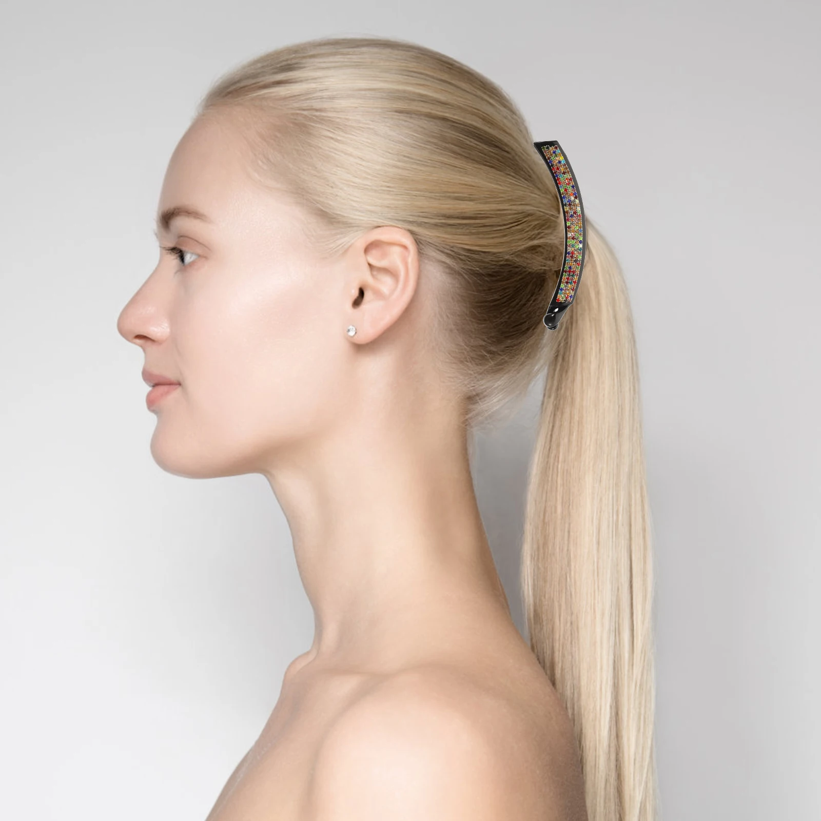 

Большая акриловая вертикальная заколка для волос со стразами, держатель для хвоста для женщин, леди, девушки, декоративная модная заколка для волос